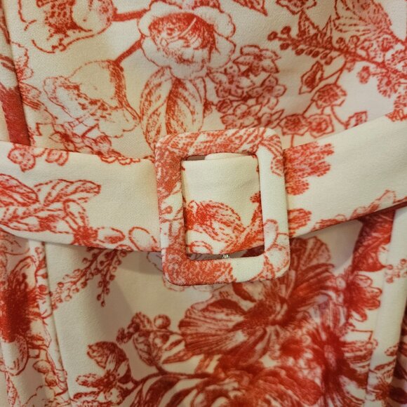 NWT - Sweetheart Neckline Belted Side Slit Midi Bodycon Dress - Size 6 - Picture 5 of 8